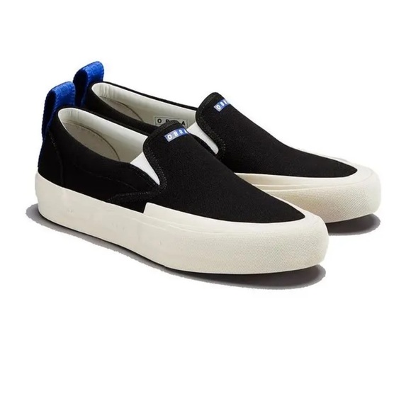 Obra canvas slip on sneakers black white - Picture 1 of 4